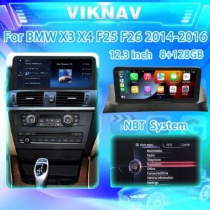 Quality Viknav 12.3 inch Car Radio For BMW X3 X4 F25 F26 2014 15 16 NBT System Wireless Multimedia Player GPS Navigation Android wholesale
