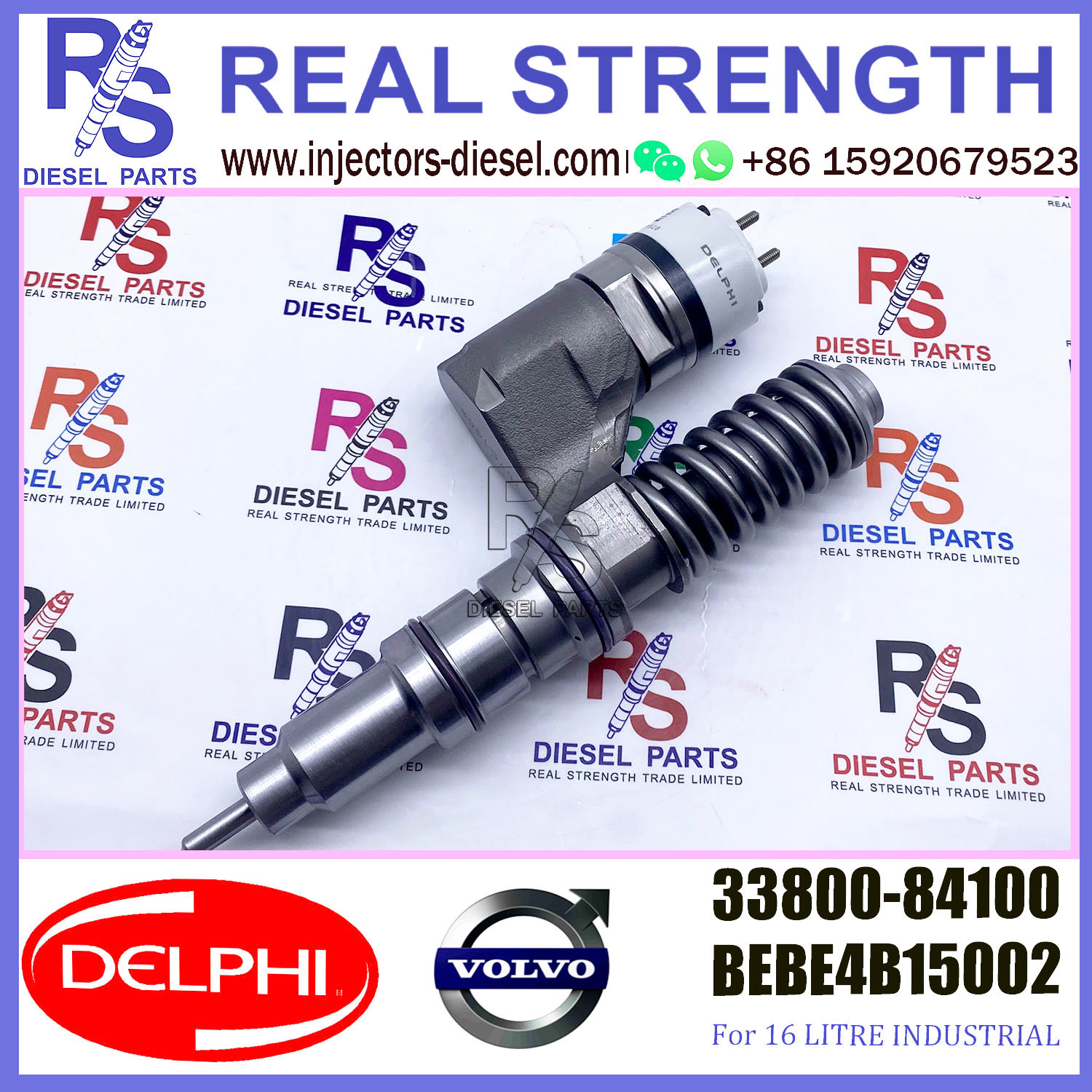 DELPHI injector 33800-84100 BEBE4C15002 Diesel pump Injector V-O-L-V BEBE4C15002 A3 for L ENGINE TAIWAN 3