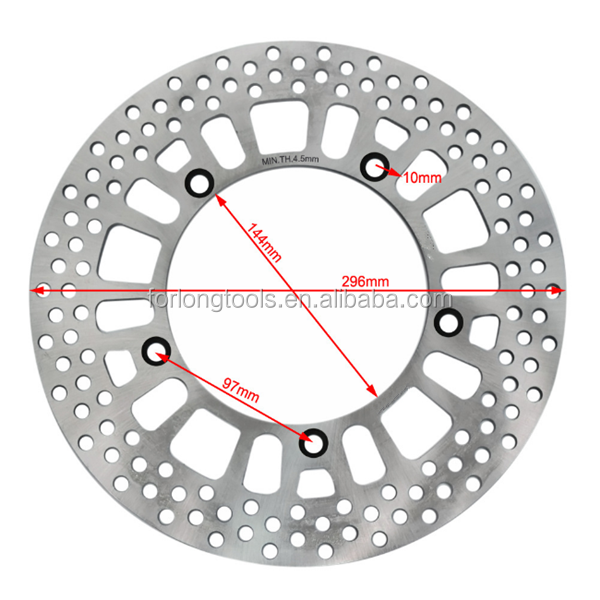 Stainless Steel 296MM Round Front Brake Disc Rotor for HONDA STEED 400 600 VT C SHADOW 600 Perfect Fit and Performance