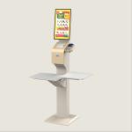 Floor Stand 21.5'' Multi-Point Touch Self Ordering Kiosk Cash/Cashless Self