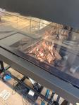 Style Carbon Steel Table Remote Control Glass Art Fireplace Freestanding