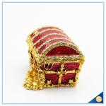Shinny Gifts Gold Plated Handmade Purple And Red Jewelry Box Wholesales SCJ247