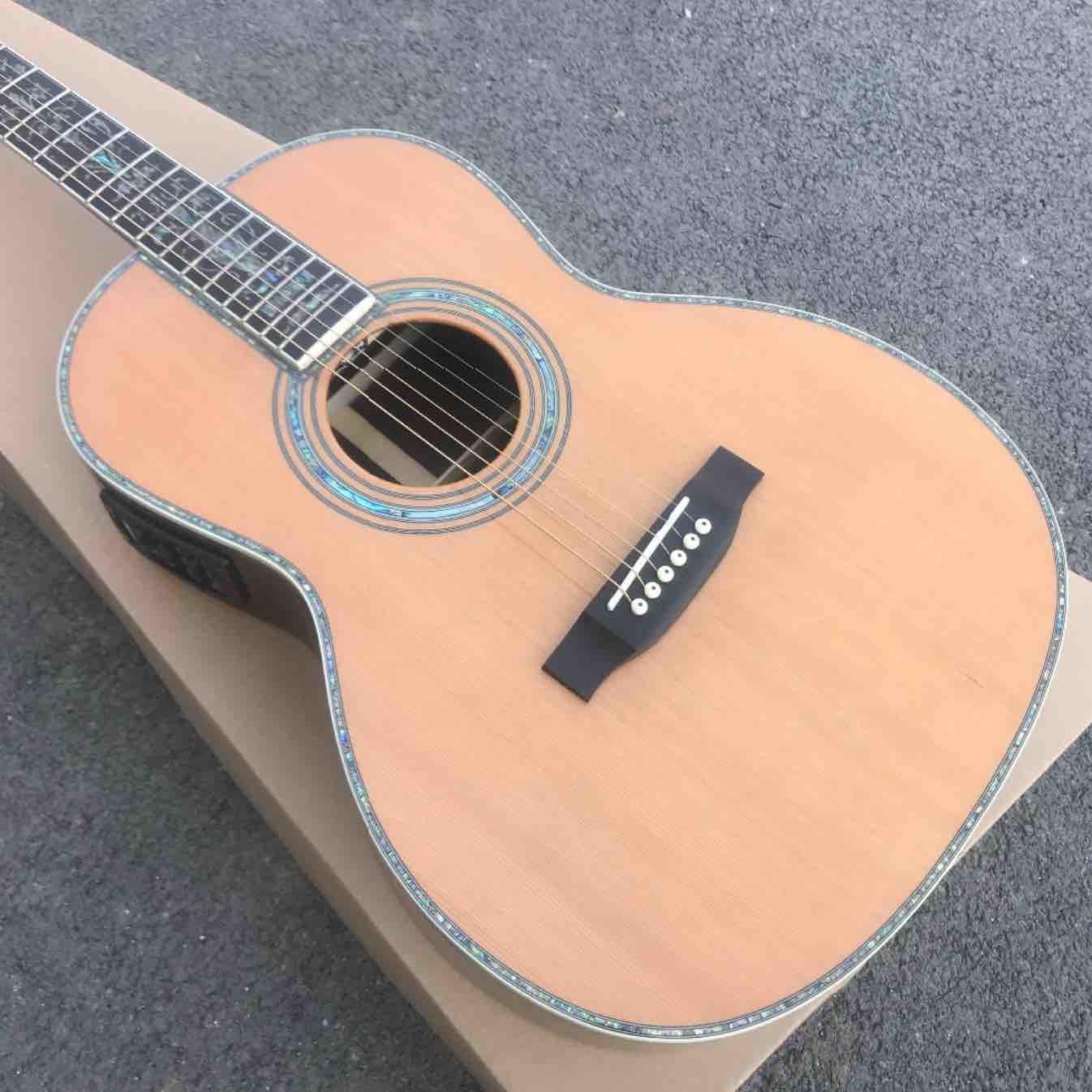 OEM 39 inches custom guitar, OOO size, Acoustic Guitar,Guitarra acustica ,Aablone inalys,solid cedar top