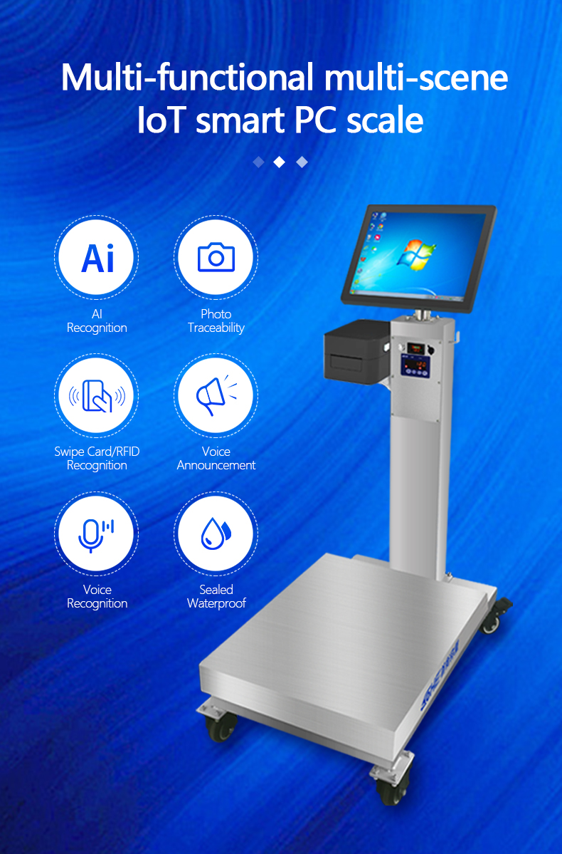 Rotating 15inches Android Display Touchscreen Industrial Platform Scale 40cm by 50cm