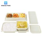 ISO9001 Disposable Paper Food Packaging With Bagasse Straw Bamboo Material