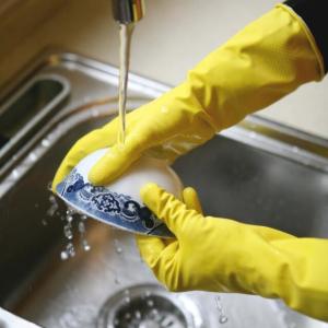 Quality Unlined M Size Household 60g Latex Dishwashing Gloves wholesale