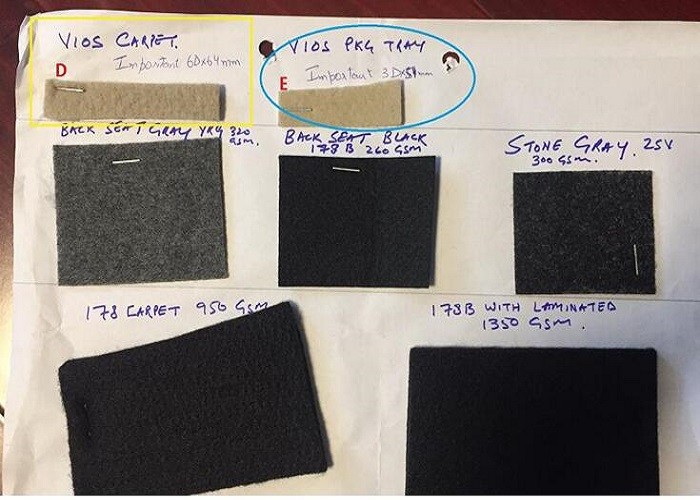 2.5Dtex X 51mm Dope Dyed Polyester High Elastic Car Roof Headlining Use