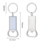 Blank Metal Sublimation Bottle Opener With Keychain DIY Sublimation Blank
