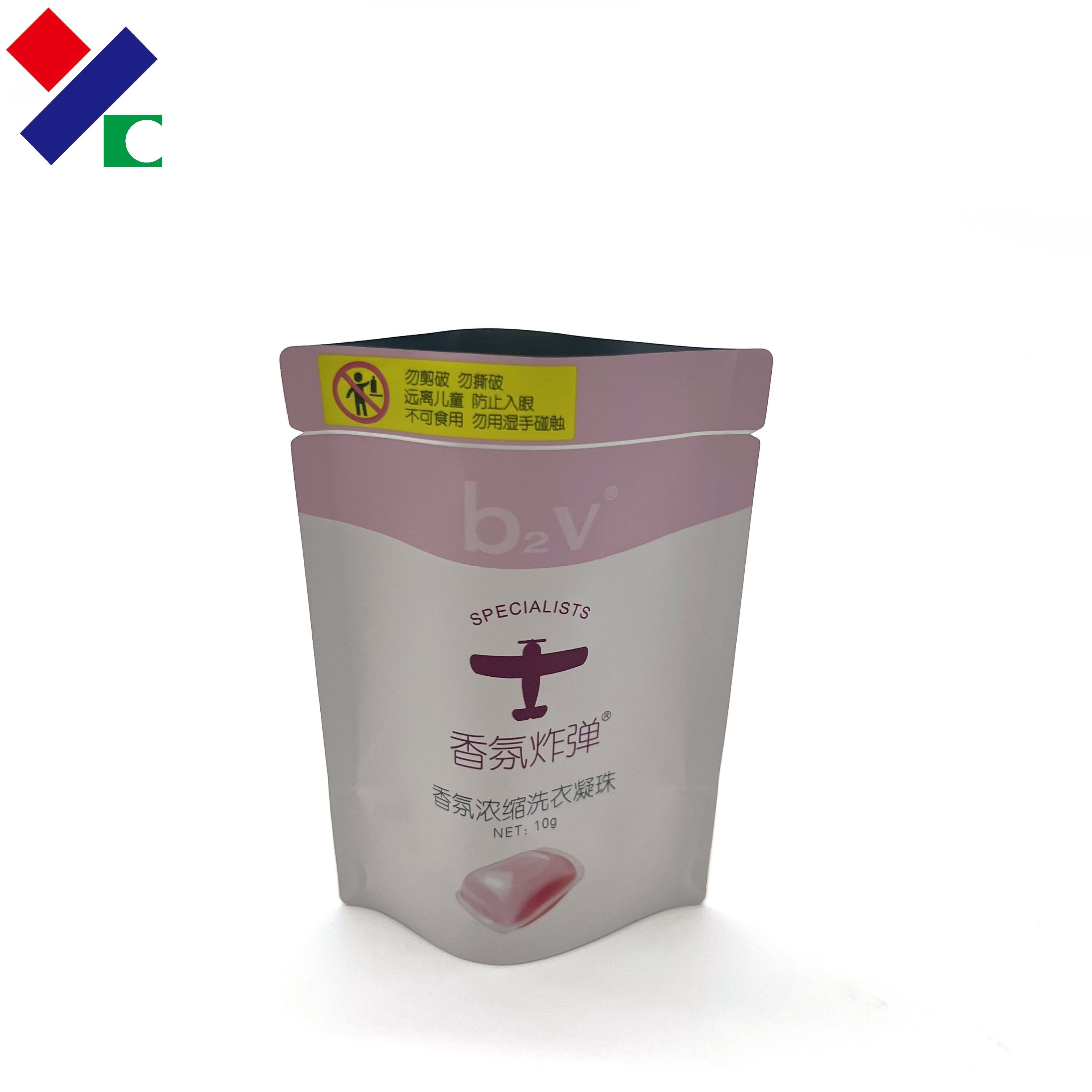Custom Small Stand Up Zipper Pouch Airtight Aluminum Foil Laminated Resealable Smell Proof Zipper Tea Bag