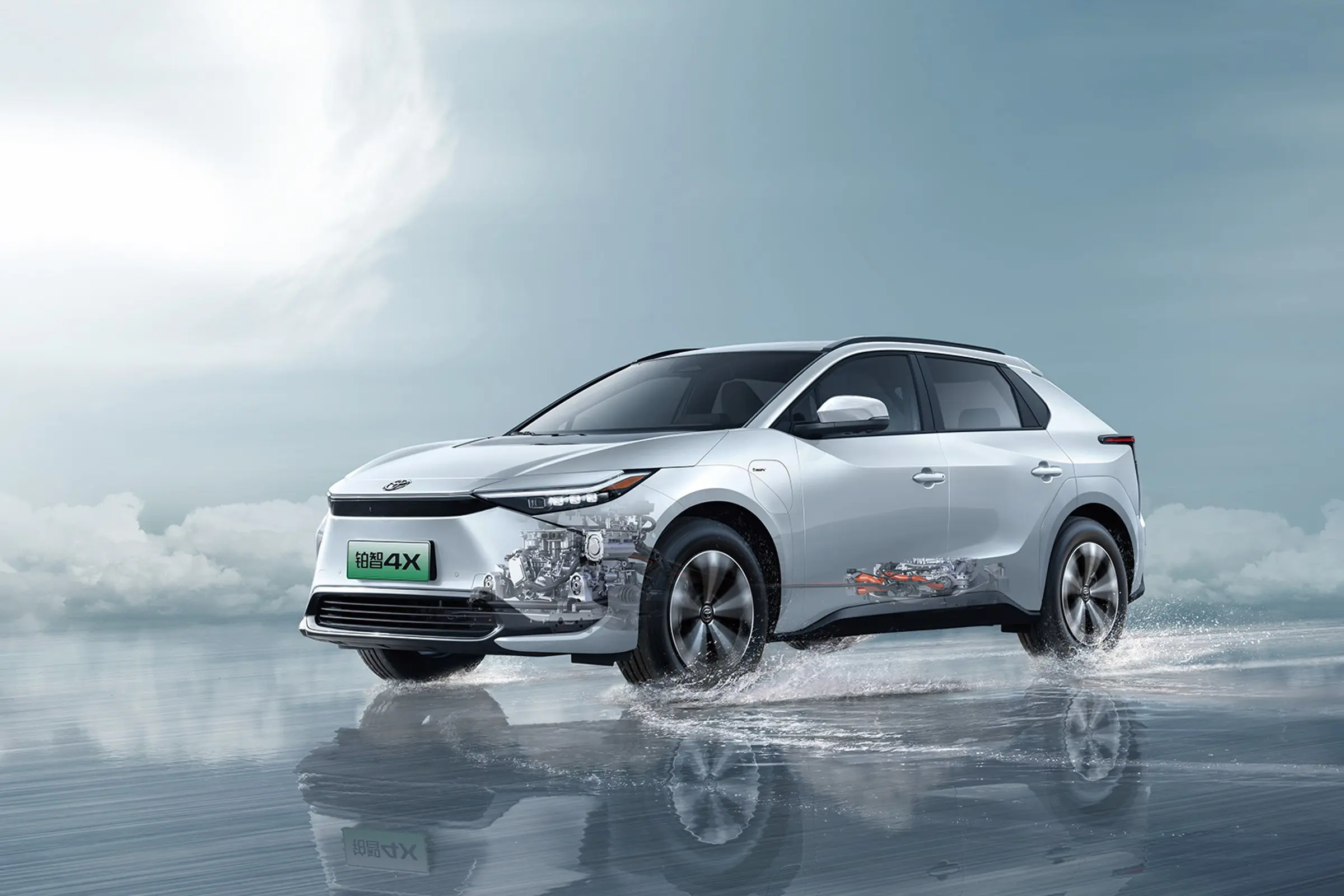 4690x1860x1650 Length Width Height GAC To-yota Bz4x Air Pro Max 2024 Electric 4WD SUV with 2850mm Wheelbase