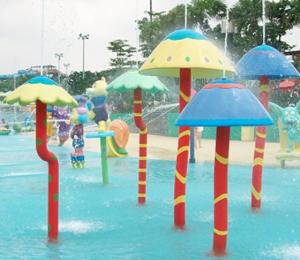 Quality Customized Waterpark Fiberglass Spray Mushroom Aqua Equipment For Kids Games wholesale