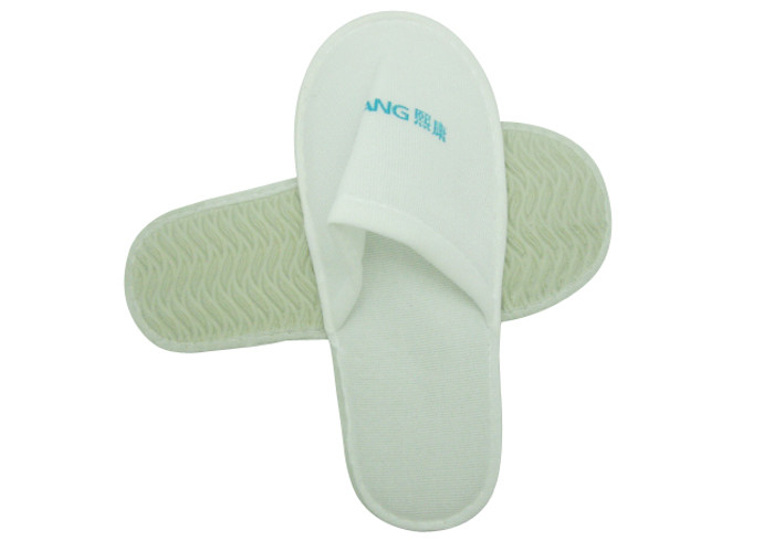 Brushed Fabric Disposable Anti Skid Airline Slippers Hotel White Disposable Slipper