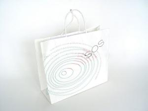Quality Custom Plain White Recycled Paper Carrier Bags for Shopping wholesale