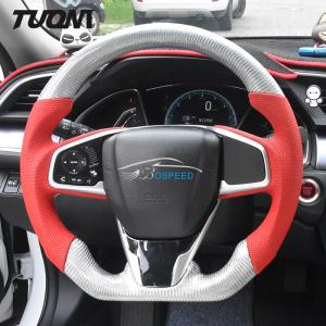 Quality OEM Silver Sports Crz Honda Carbon Fiber Steering Wheel Perforated Leather 350mm wholesale