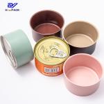 D65X34mm Beef Can 50 Gram Round Tin Packaging With Antique Printing