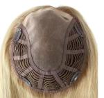 100% European Virgin Hair women Mono hair topper natural color double drawn full