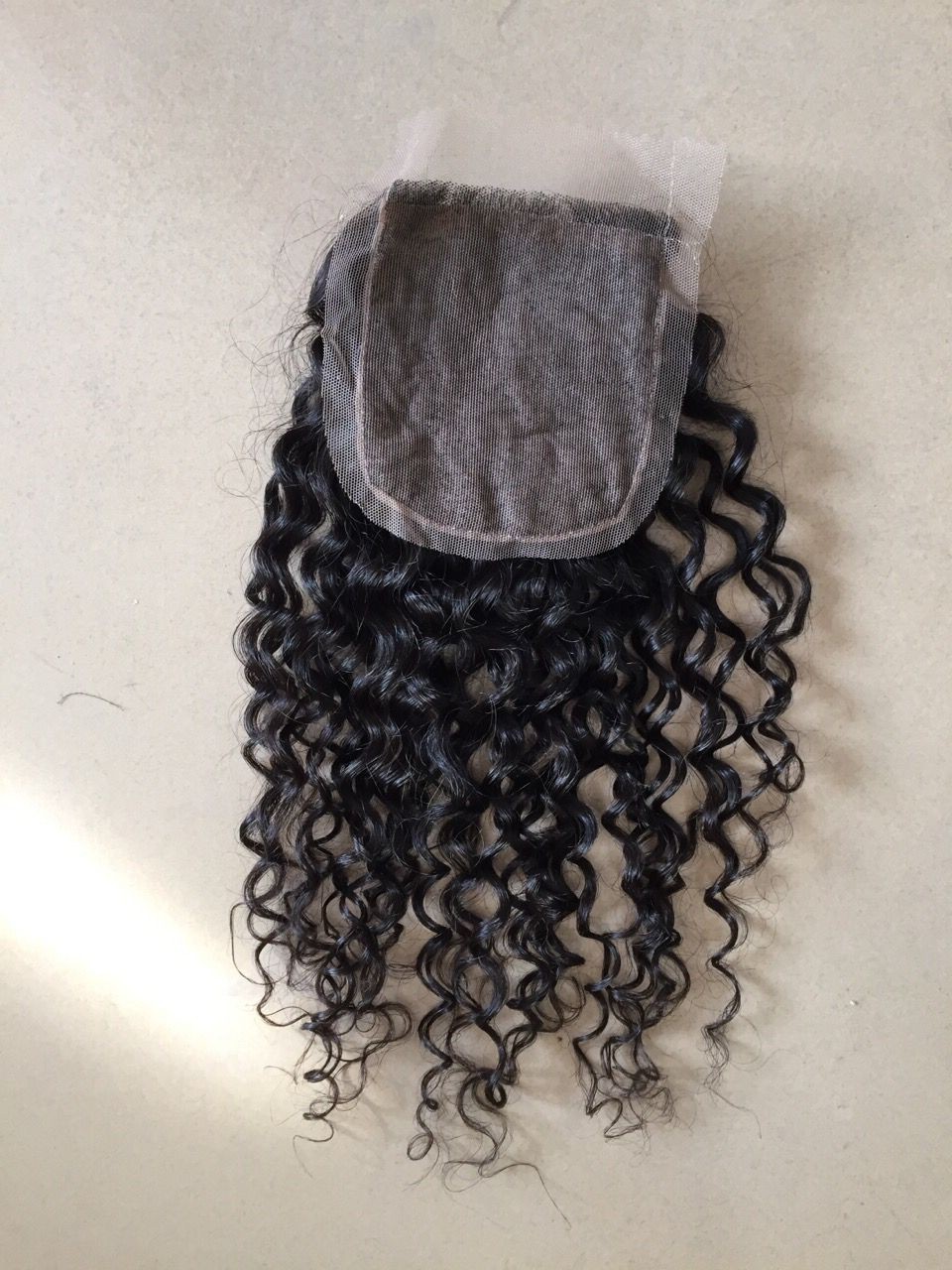 Chinese Remy Hair Lace Closure 8-20 Inches Water Wave Natural Color