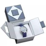 custom middle opened door book shape watch box luxury rigid hinged packaging