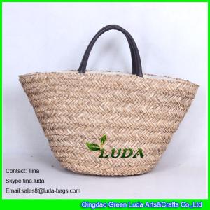 Quality LUDA natural seagrass woven straw totes plain straw tote bag wholesale