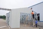 Light Steel Frame Structure Fireproof Metal Car Sheds / Waterproof Car Storage