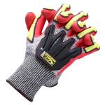 Impact Protection Heavy Duty Mechanic Gloves Customized Logo For Mining