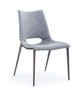 Quality PU Leather 44cm Upholstered Metal Wood Chairs For Dining wholesale