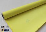 Yellow Acrylic Coated Fiberglass Fabric 0.43MM 15.6OZ Fire Fighting Blanket