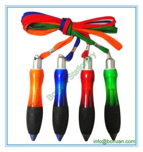 Quality lanyard plastic pen,lanyard promotional gift ball pen wholesale