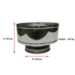 6" Double Wall Twist Lock Boiler Flue Rain Cap Anti Down Weather Resistance