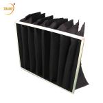 70% Black Carbon Activated Bag Air Filters For HVAC System