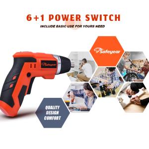 China 3.6 v electric screwdriver 9pcs Variable Speed Cordless Drill Led Working Light on sale