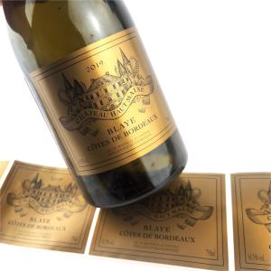 Quality Gold Foil Waterproof Gold Label Whiskey Self Adhesive Golden Beer Label Stickers wholesale