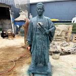 Bronze Life Size Japanese Samurai Hijikata Toshizo Sculpture Metal Warrior