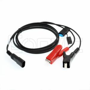 Quality External Battery Power Supply Cable Alligator Clips SAE 12V For Trimble Topcon Leica wholesale