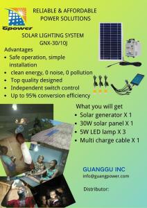 Quality Large Capacity Lithium Electric 30W Rural Solar System DC12V Output wholesale