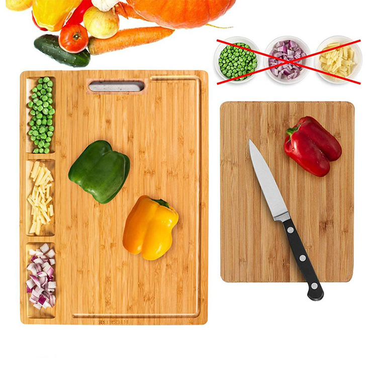 Eco Friendly Natural Bamboo Cutting Board 30*21.1*1.5cm Size Custom Logo for Kitchen