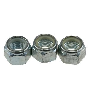 Quality M8 CL10 Galvaznied Hex Jam Nylon Lock Nuts High Strength wholesale