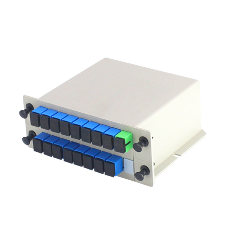 White FTTH PLC Splitter In SC APC/UPC Fiber Optic LGX Cassette Splitter 1x4 8 16 32
