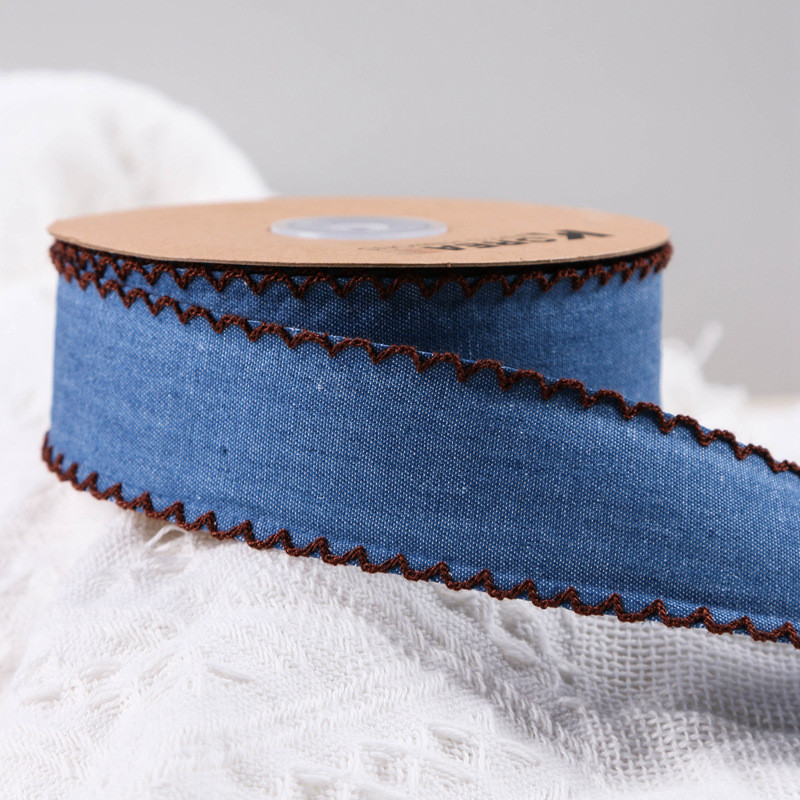Garment Decoration Jeans Ribbon 38mm Double Face Weave Edge