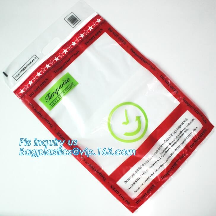 Opaque Tamper Evident Sealing Plastic Bank Money Steb Security Bag / Custom Self Adhesive Plastic Courier Bag, bagease