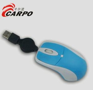 Quality MINI USB retractable cable mouse wholesale