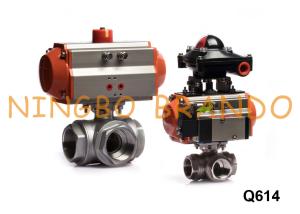Quality 3 Way Pneumatic Actuated Ball Valve With Solenoid Valve Limit Switch wholesale