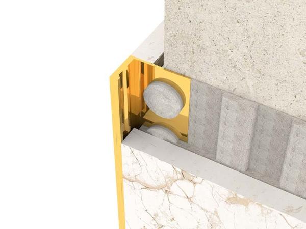 Brushed Metal Stainless Steel Tile Trim SS304 Square Closing Strip Tile Edge