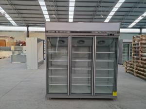 Quality Refrigerant R290 R404a 3 Door Upright Commercial Freezer Auto Defrosting wholesale