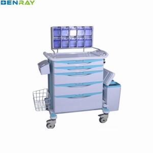 Quality ABS Anesthesia Trolley 780 X 475 X 920mm Plastic Steel Columns wholesale