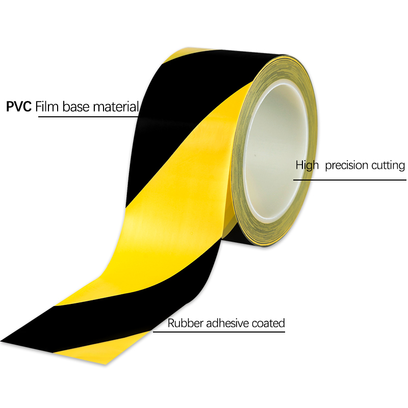 Pressure Sensitive Adhesive Type PVC Marking Tape For Safety Floor Marking