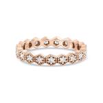 Trendy Eternity Geometric Shape Cubic Zirconia Stackable Ring Band for Women