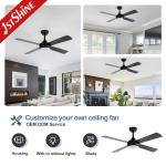 Modern Ceiling Fan With Light Silent Motor Energy Saving Home Decoration