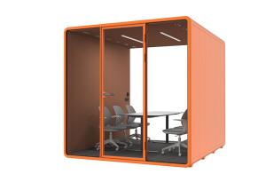Quality Group Discussion Pods Privacy Silent Booth Fashionable European Style Office Pods For Meeting wholesale
