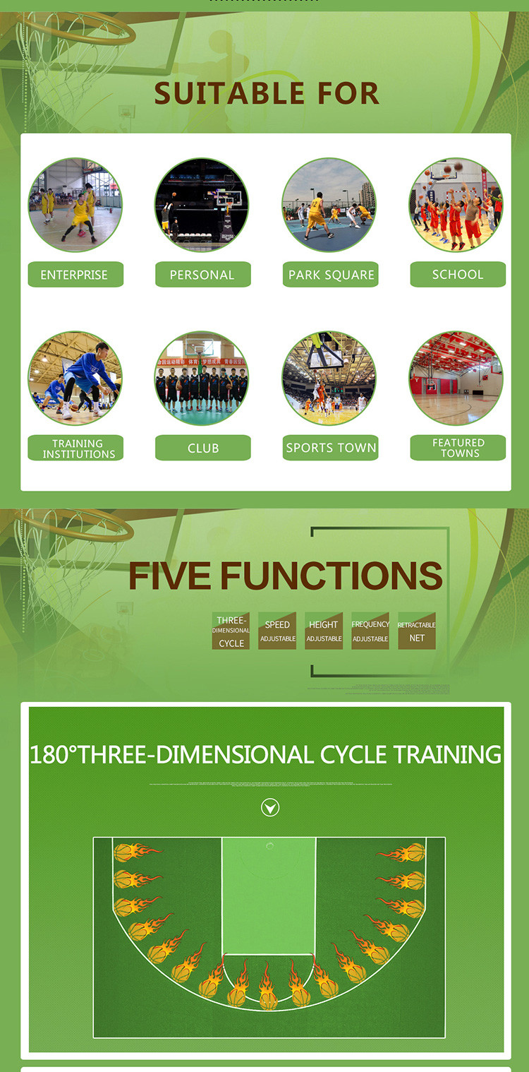 Siboasi AC 100V Automatic Basketball Shooting Machine Indoor Sports Equipment For Training